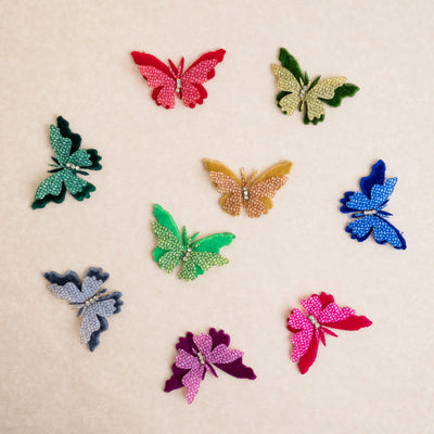 Fabric Butterfly | Size : 57MM | 25PCS