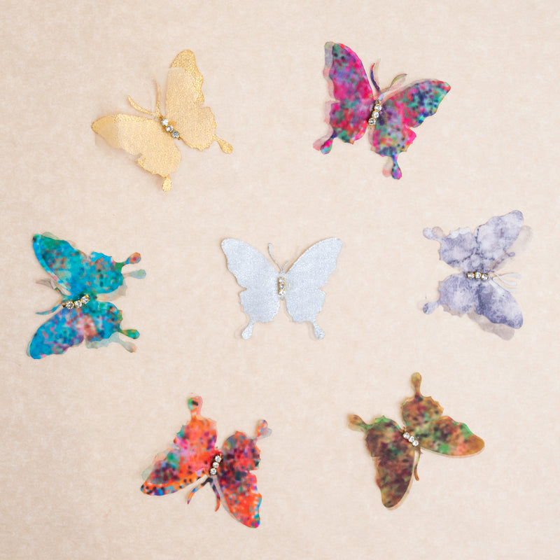 Fabric Butterfly | Size : 48MM | 25PCS