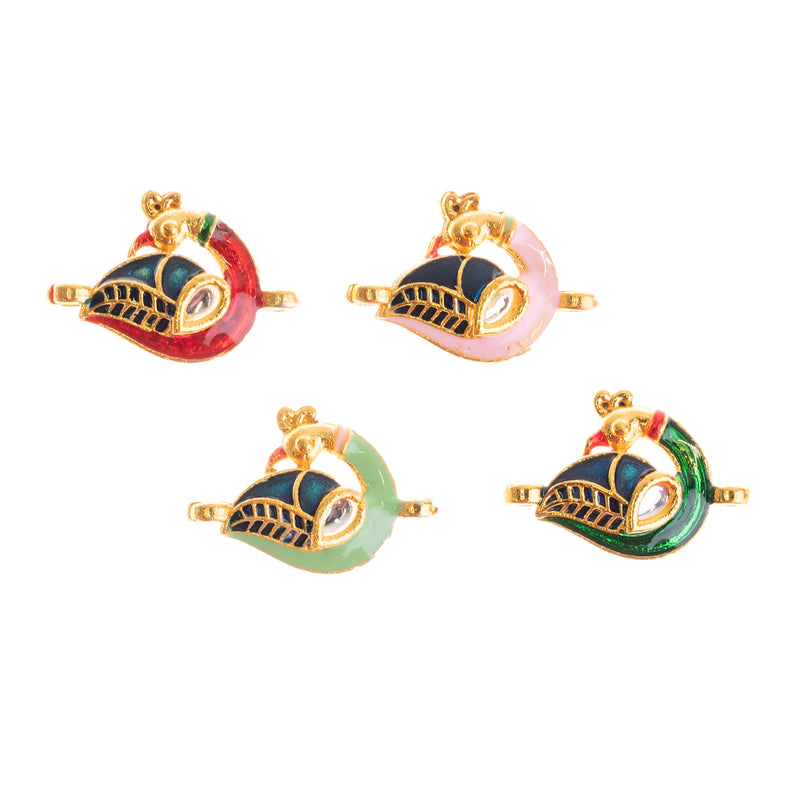 Meenakari Kundan Beads ( C-486 ) |  Size : 23mm | 12Pcs