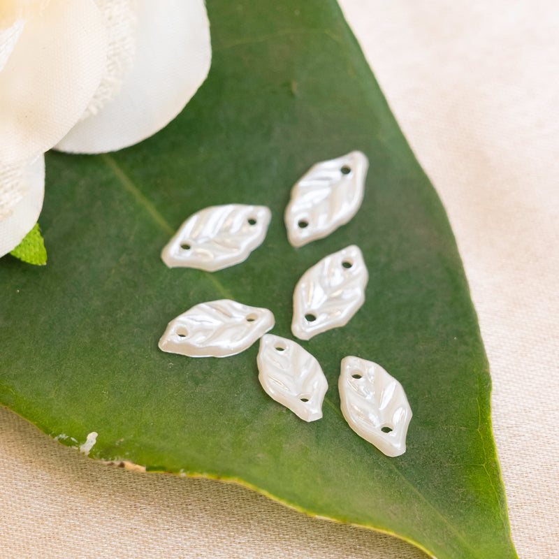 Leaf Shape Half Pearl Beads | Size : 10mm | 2 Side Hole | 500G