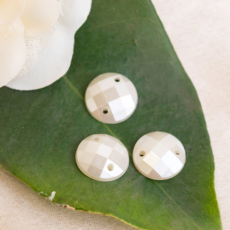 Round Shape Half Pearl Beads | Size : 12mm | 2 Side Hole | 500G