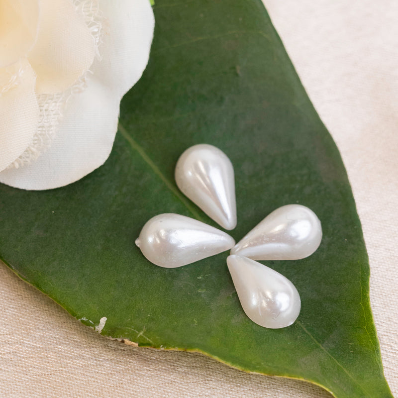 Drop Shape Half Pearl Beads | Size : 14mm | 500G