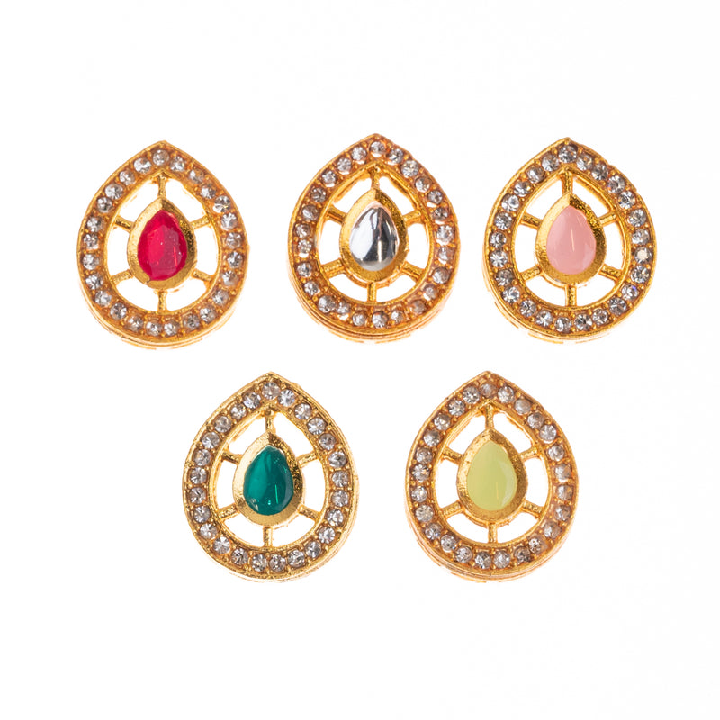Meenakari Kundan Beads | Size : 18mm | 12Pcs