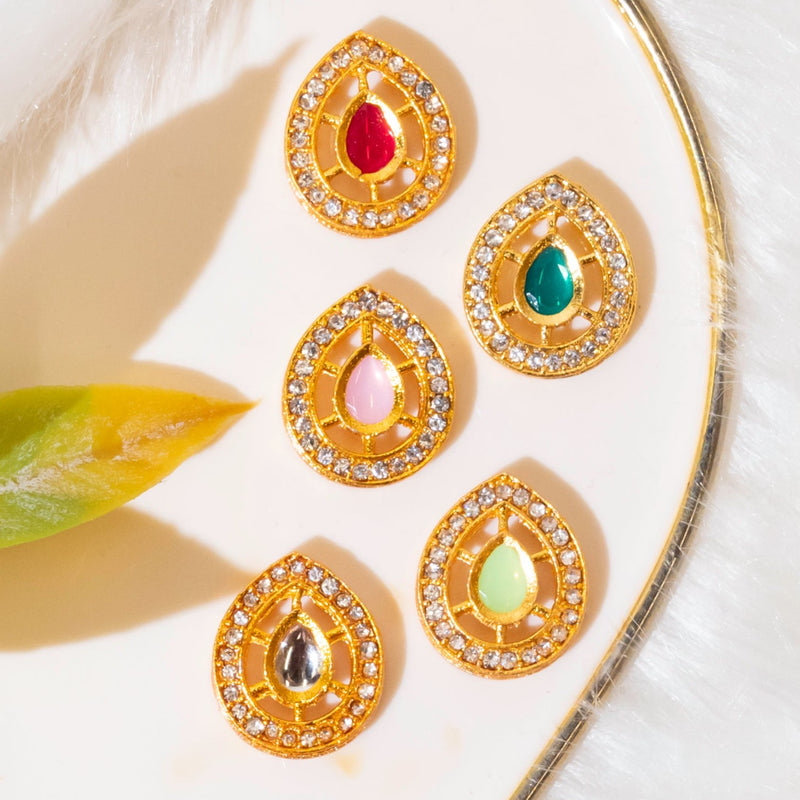 Meenakari Kundan Beads | Size : 18mm | 12Pcs