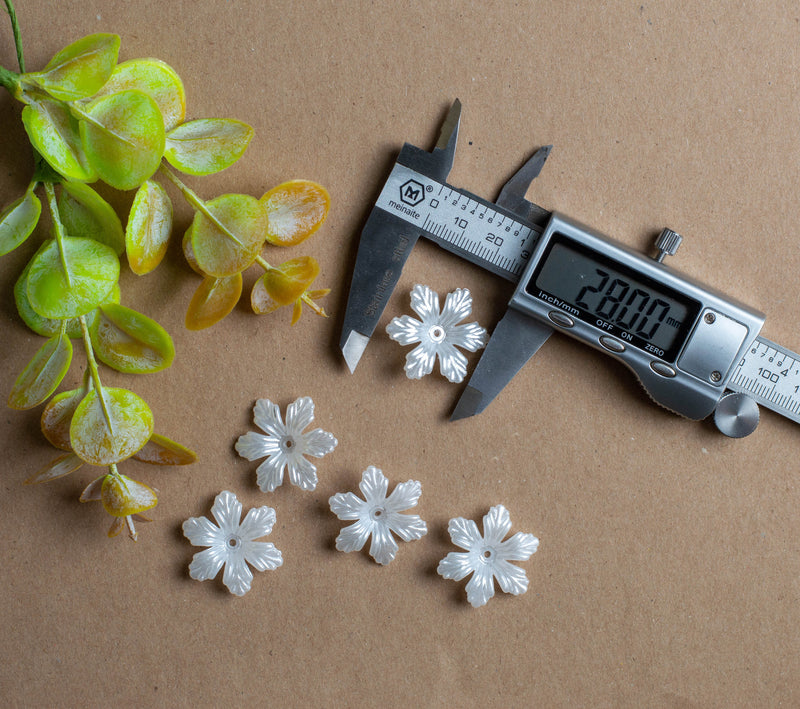 Plastic Pearl Flower | Size : 28mm | 500g | No Hole