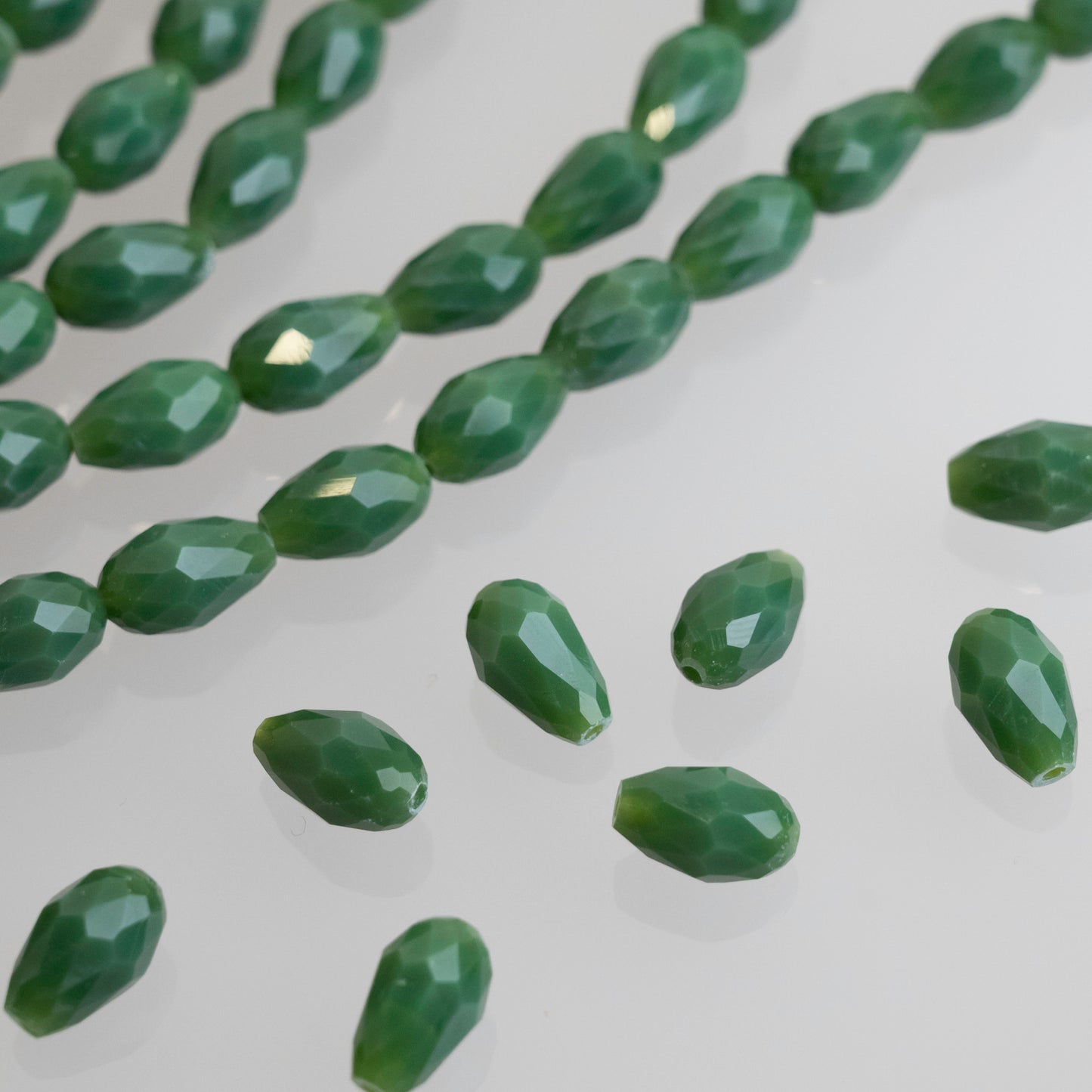 Drop Opaque Beads | Size : 8*12 | Qty : 5 Line-approx 275 Beads | GB43