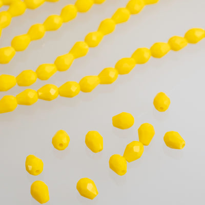 Drop Opaque Elegant Glass Beads | Size : 5x7 | 5 Line(Approx 275 Beads)