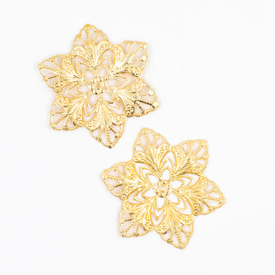 Metal Art Flower (F-10-13) | Size : 50mm | 20Pcs