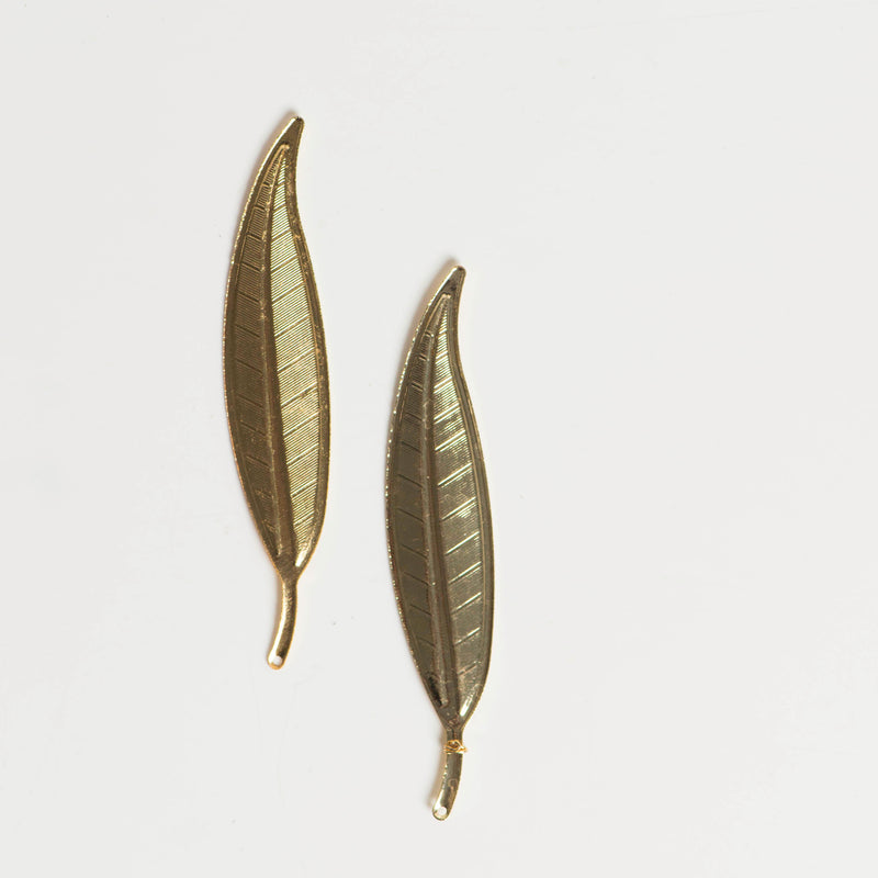 Metal art leaf | Size : 82mm | 10 Pcs | F-1-15