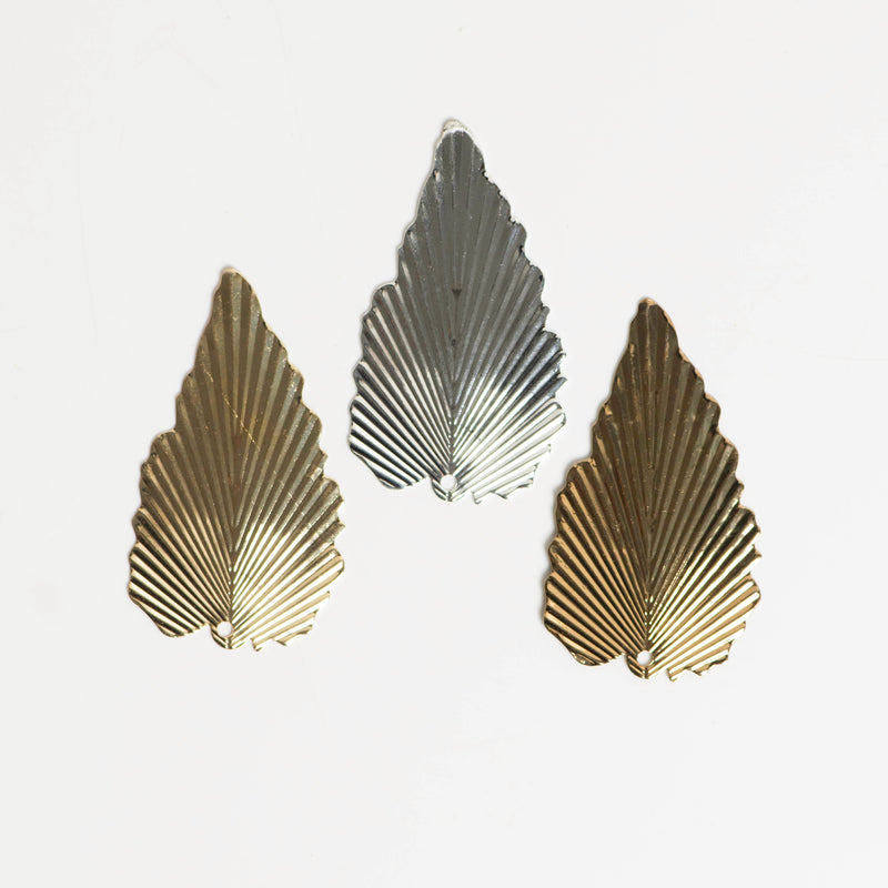 Metal art leaf | Size : 62mm  | 10 Pcs | F-1-23