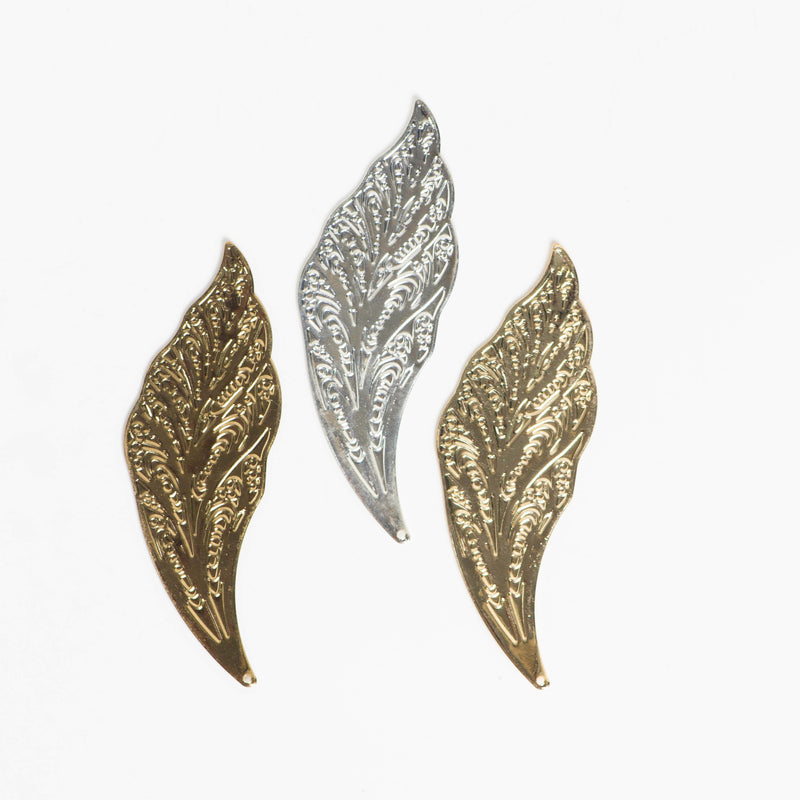 Metal art leaf | Size : 94mm | 10 Pcs | F-3-10