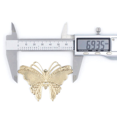 Metal Art Butterfly | Size : 68mm | 20 Pcs ( F-6-12 )