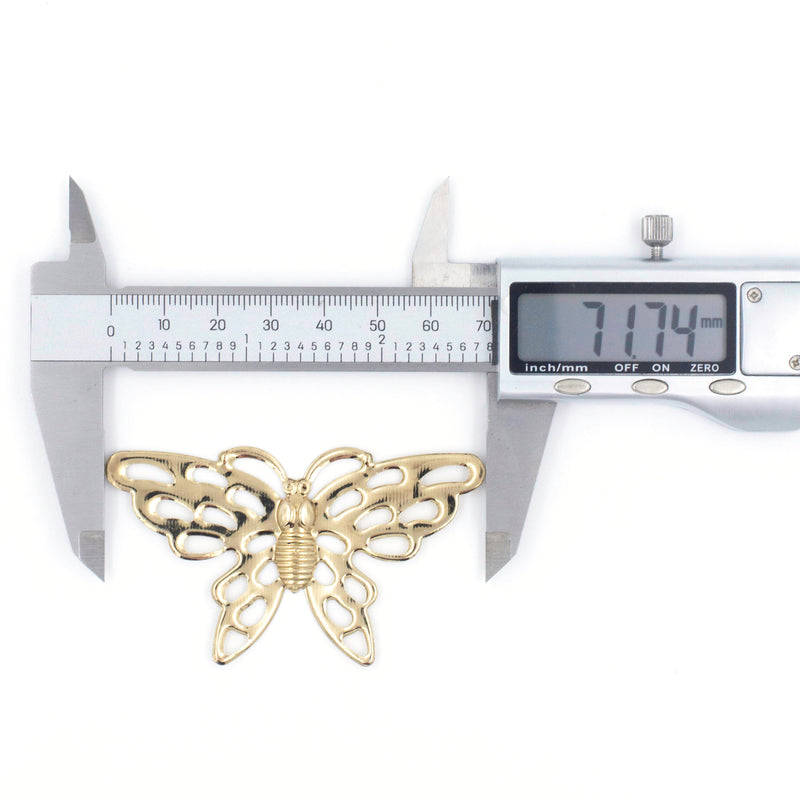 Metal Art Butterfly | Size : 72mm | 20Pcs  ( F-6-14 )