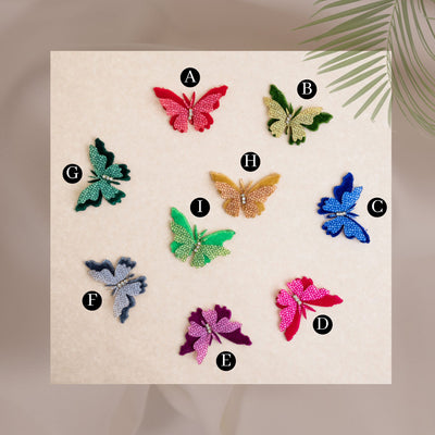 Fabric Butterfly | Size : 57MM | 25PCS