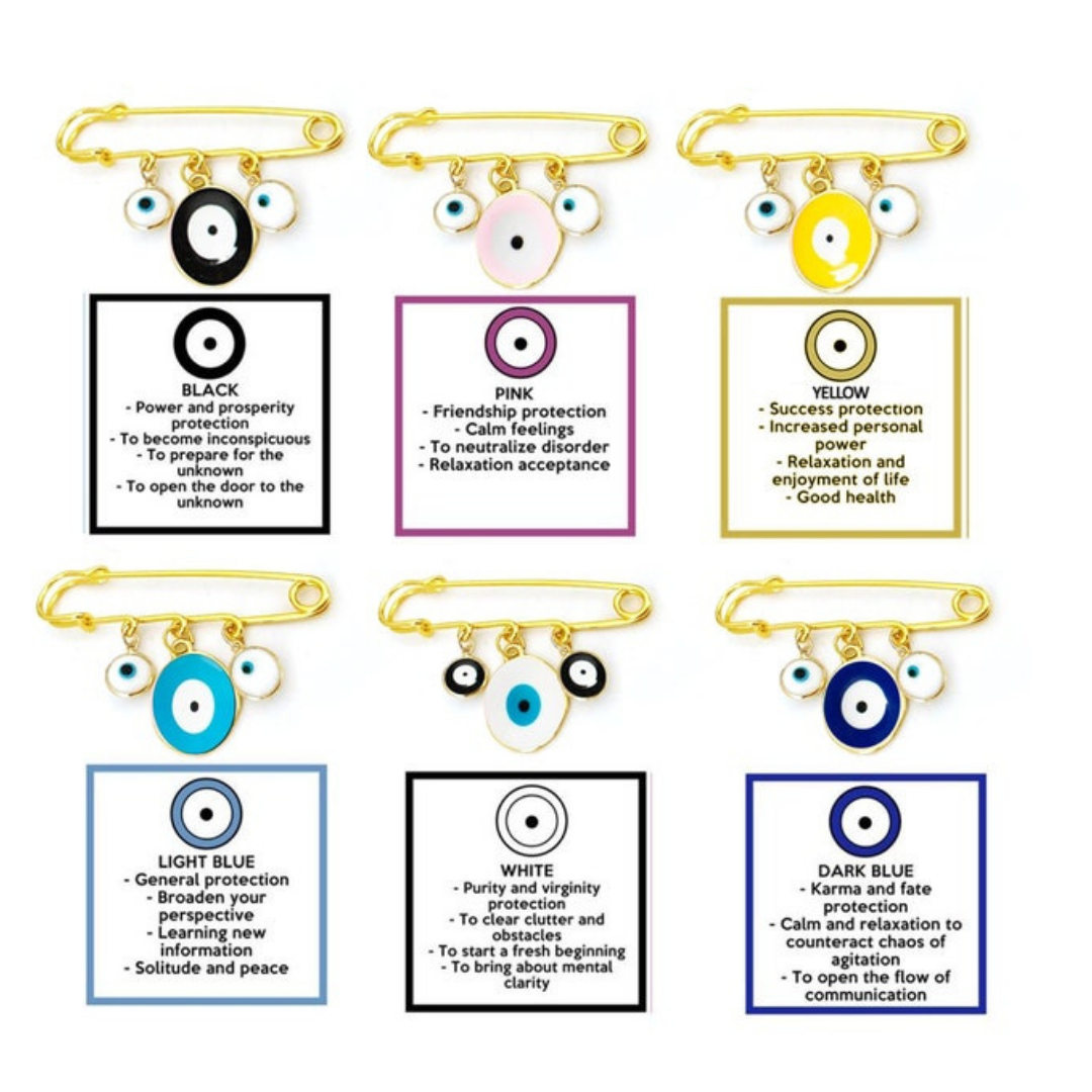 Evil Eye Charms Brooch Pin | Size : 50mm | Qty : 1pc | BP13