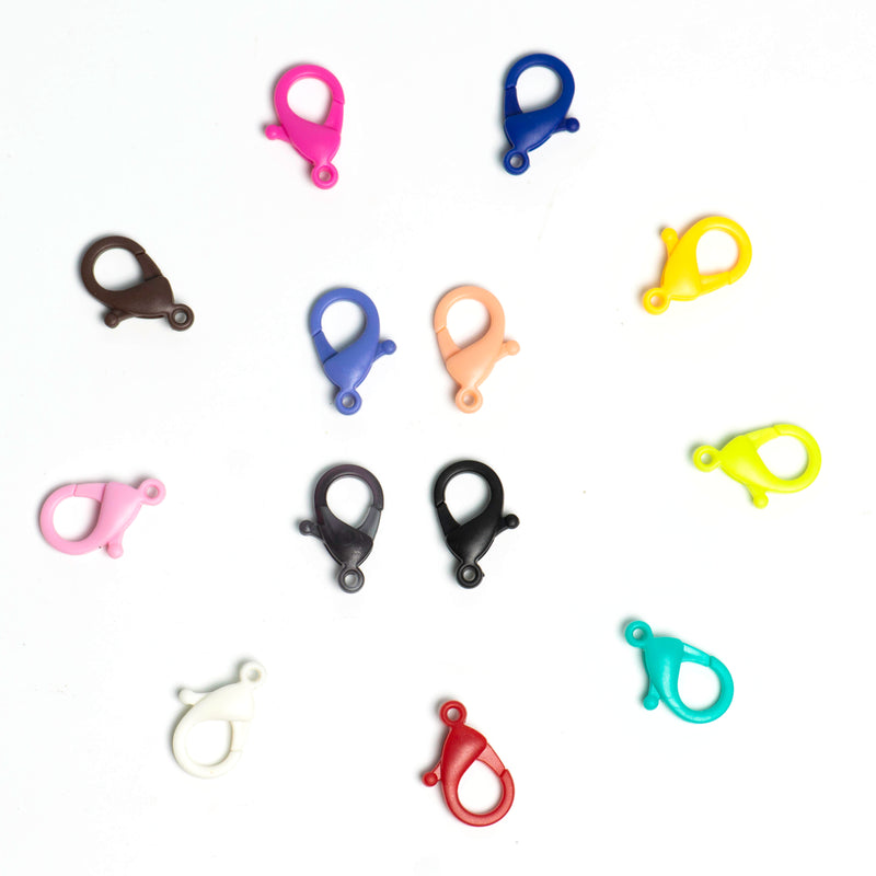 Small Plastic Lobster Claw Clasps | Size 22mm 20Pcs
