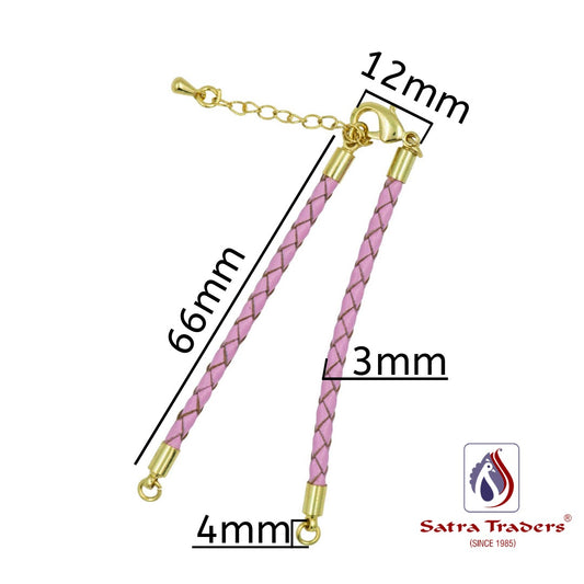 Leather Bracelet Cord | Size : H-66mm W-3mm | Qty : 1pc | B11