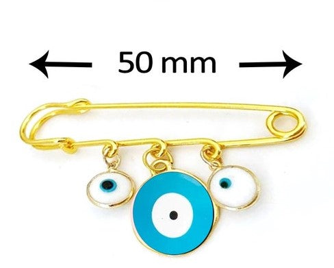 Evil Eye Charms Brooch Pin | Size : 50mm | Qty : 1pc | BP13